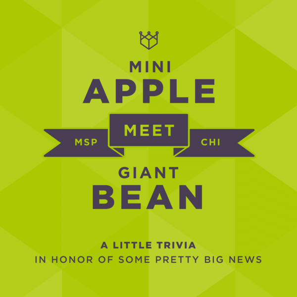 mini apple meet giant bean